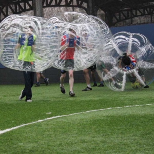 Christmas Party Ideas, Football Zorbing