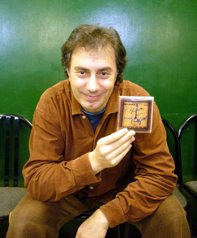 Pierre with his signature Wyres strings